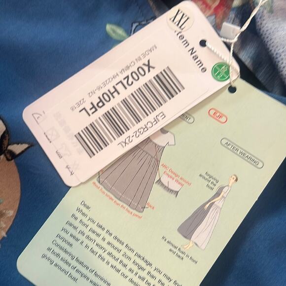 NWT YESNO XXL Women Loose Bohemian Floral Dress with Pockets  Long Maxi Dess - Picture 6 of 7